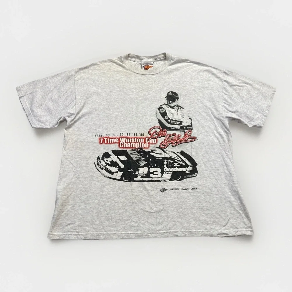 Dale Earnhardt Shirt Mens XL Winner's Circle Nascar Y2k 90s Gray Cotton Vintage